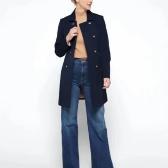 41 Hawthorn Crue Long Belted Trench Coat Beige 3X Stitch Fix NWT - Picture 1 of 7